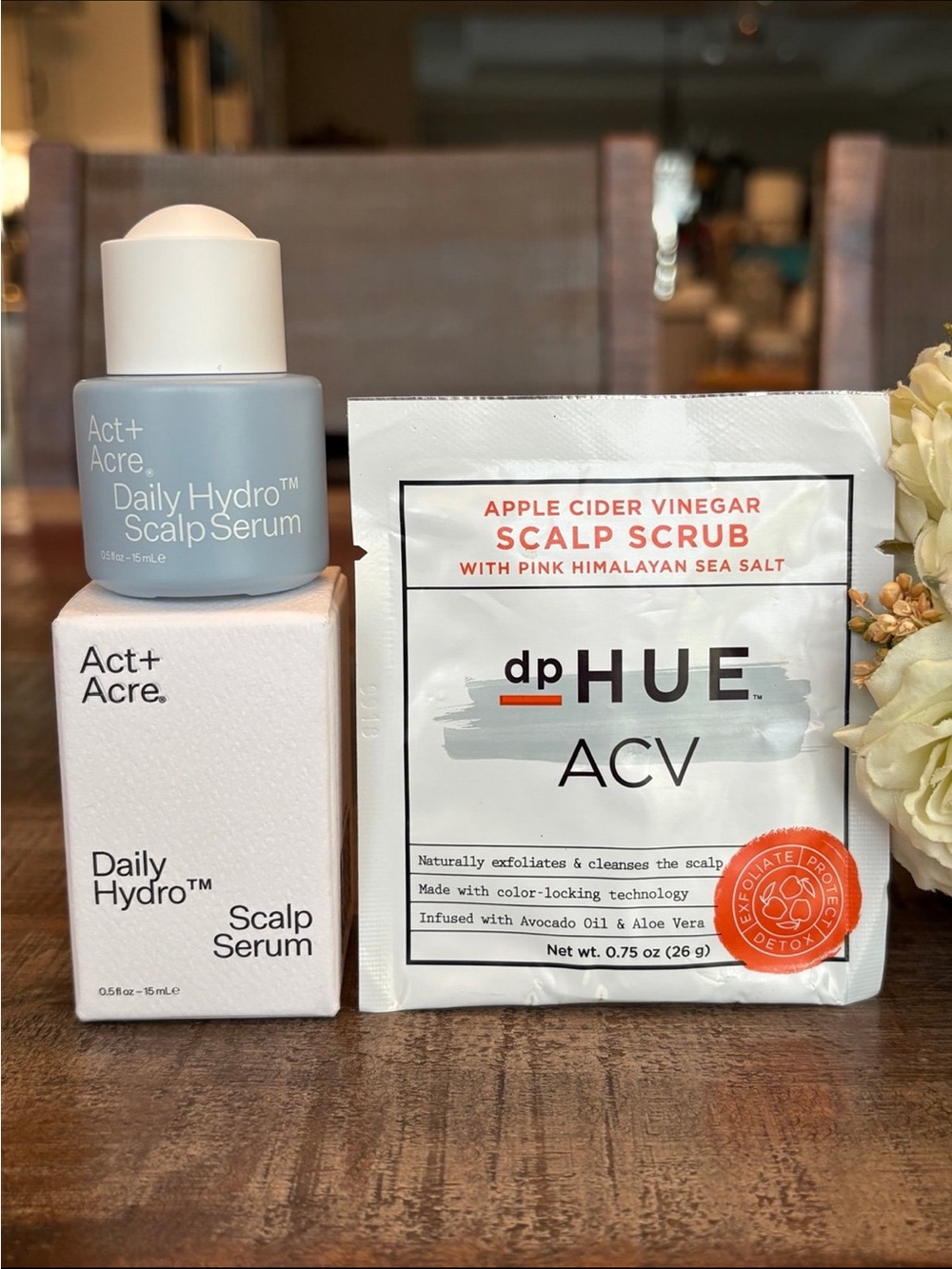 NEW Act + Acre DAILY HYDRO SCALP SERUM + **BONUS** dp HUE ACV Scalp Scrub!